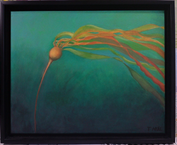 Bull kelp painting, art show