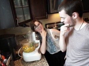 Very serious chefs preparing for a Food Revolution. Very serious chefs preparing for a Food Revolution.